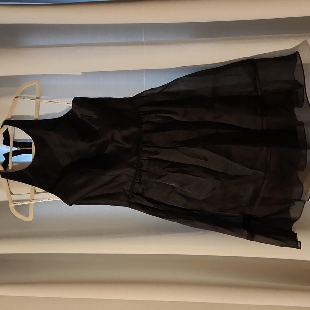 Jim Hjelm Occasions Black Organza Cocktail Dress - 12